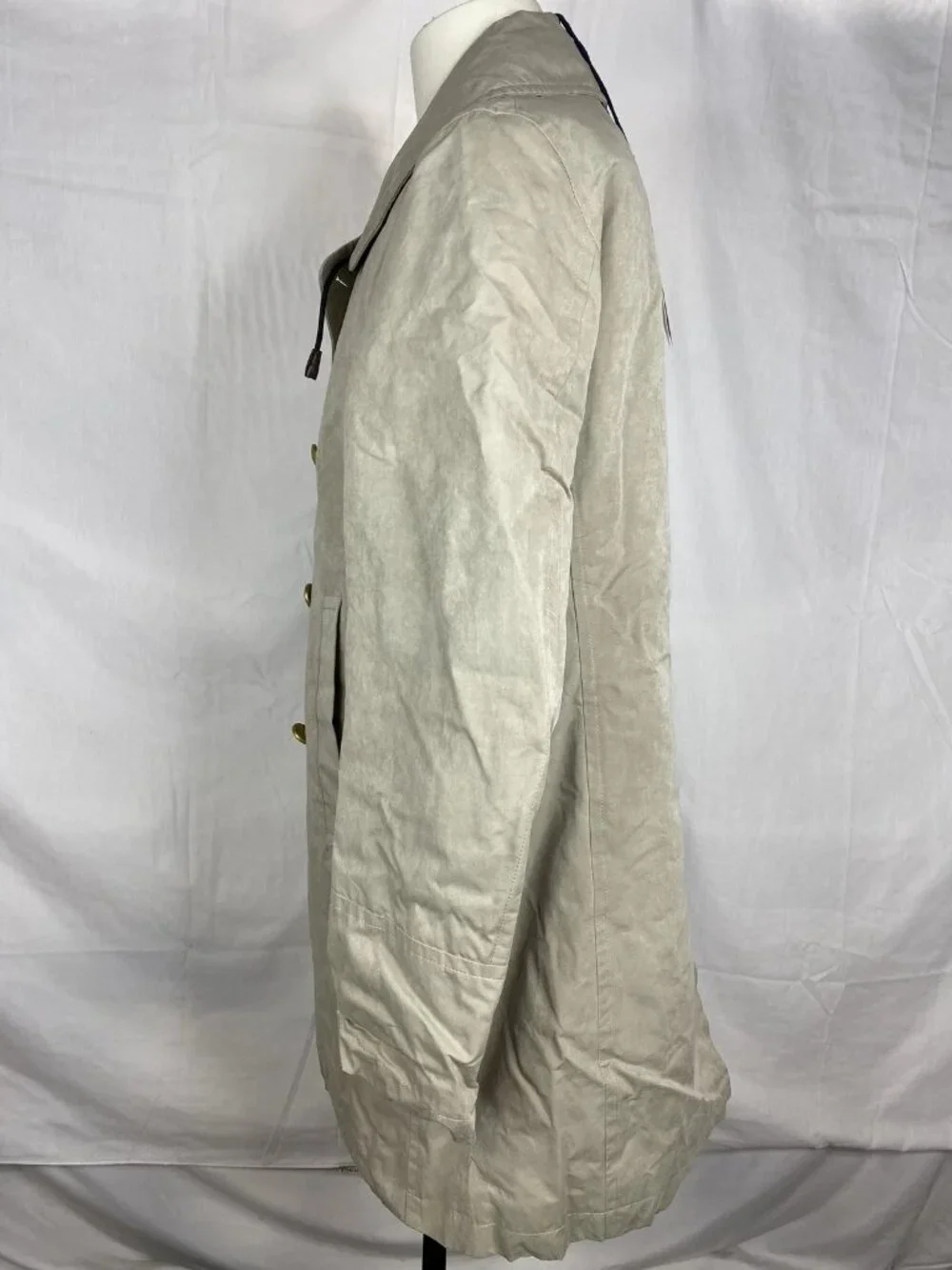 Sealup Mens Coat Beige Size XXL Genova Double Breasted Peacoat Goldtone Buttons